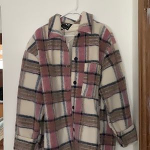 Zara Oversized Plaid Flannel Shacket size L / XL